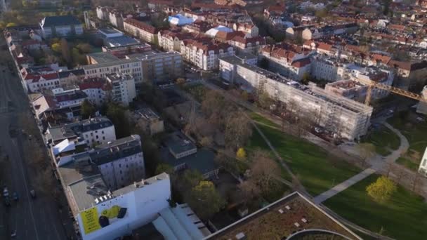 Berlin Bölgesi Steglitz Almanya Nın Üzerine Gri Bulutlar Yağıyor Panorama — Stok video