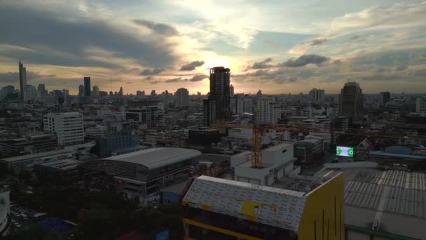 Bangkok City District Siam Thailand 2022 Boom Sliding Left Drone — Vídeos de Stock