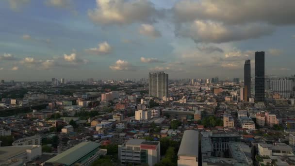 Bangkok City District Siam Thailand 2022 Rotation Left Drone Uhd — Vídeo de stock