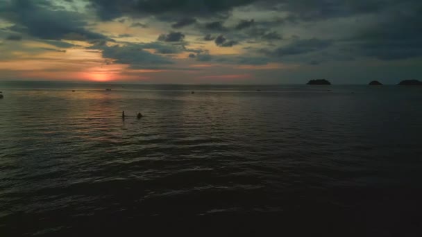 Sen Zachód Słońca Samotnej Plaży Raj Wyspa Koh Chang Tajlandia — Wideo stockowe