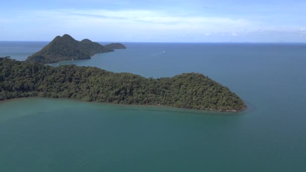 Острів Джунглів Змінити Таїланд 2022 Огляд Панорами Дрон Uhd Кінематографічні — стокове відео
