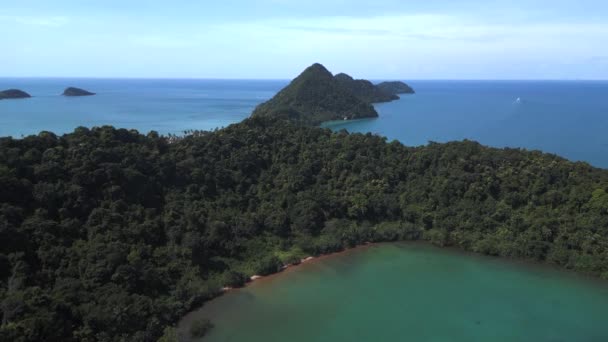 Jungle Eiland Koh Chang Thailand 2022 Panorama Overzicht Drone Uhd — Stockvideo