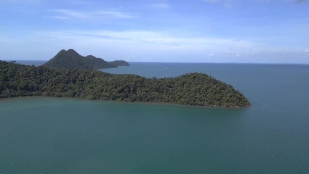 Selva Ilha Koh Chang Tailândia 2022 Panorama Visão Geral Drone — Vídeo de Stock