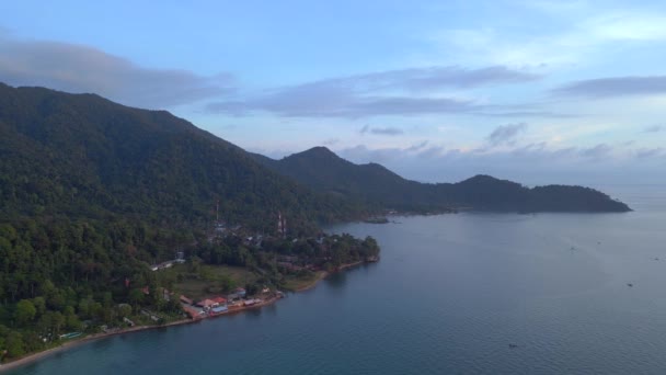 Solitário Praia Sonho Paraíso Ilha Koh Chang Tailandês2022 Panorama Visão — Vídeo de Stock