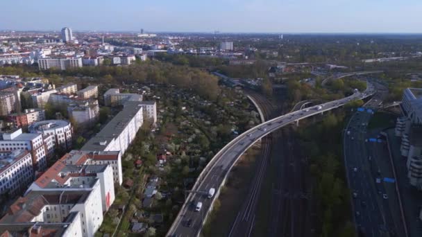 Berlin City Radio Tower Funkturm Centrum Wystawowe Icc Panorama Przegląd — Wideo stockowe