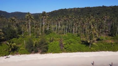 Cennet Adası Koh Kood rüyası Beach Ao Phrao, Tayland 2022. 4k uhd sinematik çekim.