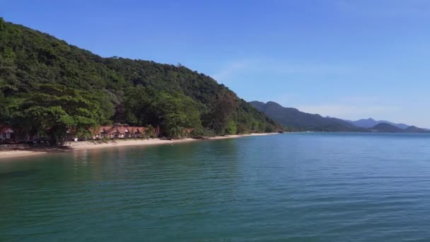Kabiny Džungli Písečné Pláži Ostrov Koh Chang Thailand 2022 Boom — Stock video
