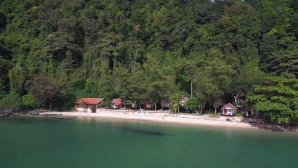 Kabin Hutan Pulau Pantai Berpasir Koh Chang Thailand 202 Panorama — Stok Video