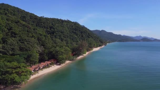 Cabins Jungle Sandy Beach Island Koh Chang Thailand 2022 Επισκόπηση — Αρχείο Βίντεο