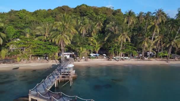 Noi Bay Kut Laguneninsel Thailand Fliegen Rückwärts Überflug Überflug Drohne — Stockvideo