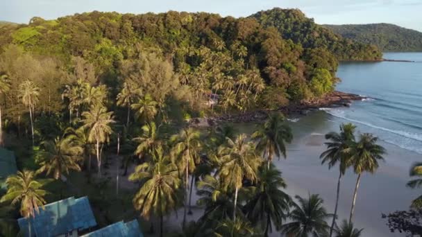 Wieczorem Khlong Hin Plaża Wyspie Marzeń Koh Kood Tajlandia 2022 — Wideo stockowe