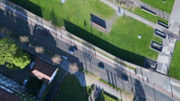 Gedenkstätte Berliner Mauer Grenzübergangszone Stadtbezirk Mitte Deutschland Frühjahr 2023 Vertikale — Stockvideo