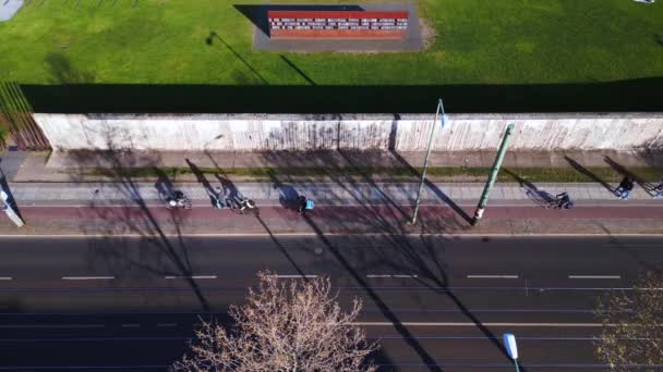 Berlin Duvarı Anıt Sınır Bölgesi Şehir Bölgesi Mitte Almanya Lkbaharı — Stok video