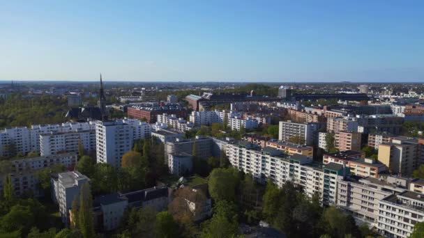 Berlinmurens Minnesmärke Gränsövergångszon Stadsdelen Mitte Tyskland Våren 2023 Panorama Översikt — Stockvideo