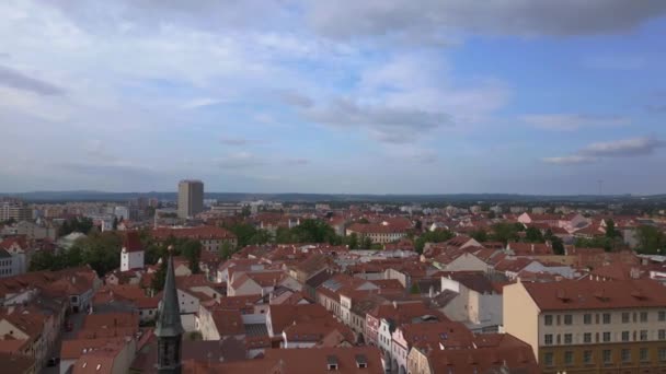Старый Город Будеевице Чехии Лето 2022 Года Скоростной Спуск Hyperlapse — стоковое видео