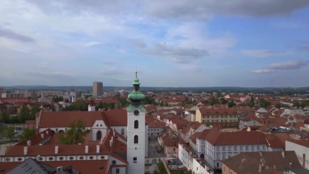 Budweis Budejovice Oude Stad Tsjechië Zomer 2023 Speed Ramp Hyperlapse — Stockvideo