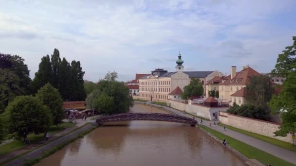 Старый Город Будеевице Чехии Лето 2022 Года Скоростной Спуск Hyperlapse — стоковое видео