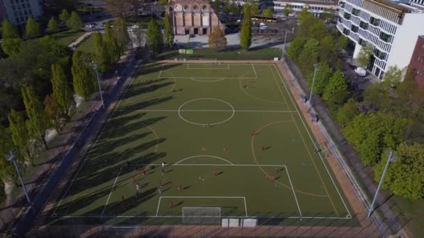 Campo Esportes Futebol Distrito Berlin City Kreuzberg Alemanha Primavera 2023 — Vídeo de Stock