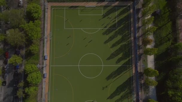 Campo Esportes Futebol Distrito Berlim Kreuzberg Alemanha Primavera 2023 Inclinar — Vídeo de Stock