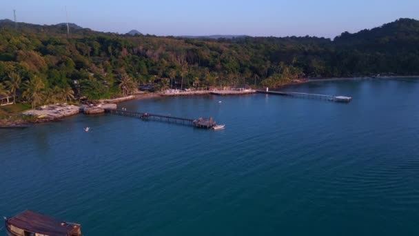 Koh Kood Île Bang Bao Plage Thailand 2022 Panorama Drone4K — Video