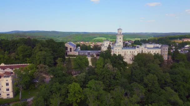 Hluboka Nad Vltavou Казковий Білий Замок Чехії Південна Богемія Європі — стокове відео