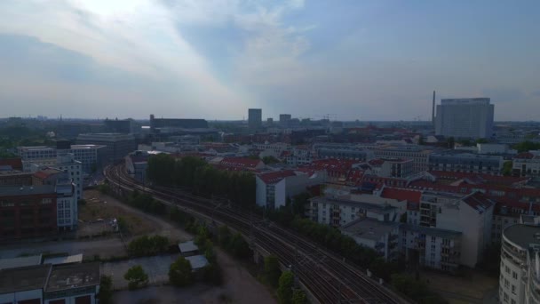 Berlin Belvárosában Németország Európa Nyári Nap 2023 Panoráma Áttekintés Drón — Stock videók