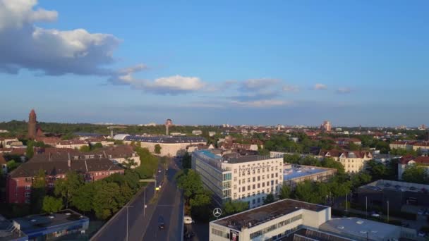 Historyczny Budynek Szkoły Autostradzie Berlin Miasta Niemcy Europie Letni Dzień — Wideo stockowe
