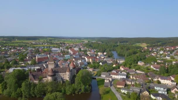 Village Heidenreichstein Cidade Áustria Europa Dia Verão 2023 Panorama Visão — Vídeo de Stock