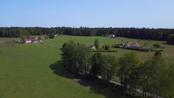 Landwirtschaftliche Felder Chlum Tschechische Republik Europa Sommertag 2023 Überflugdrohne Uhd — Stockvideo