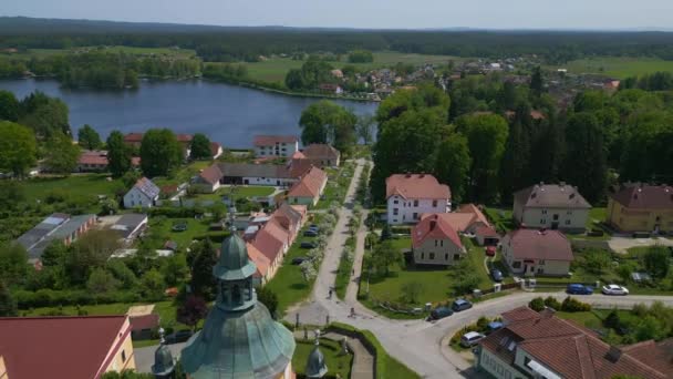 Kościół Wzgórzu Miejscowości Chlum Czechach Europa Letni Dzień 2023 Latać — Wideo stockowe