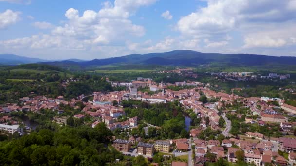 Panorama Montaña Hill Town Panorama Krumlov República Checa Verano 2023 — Vídeo de stock