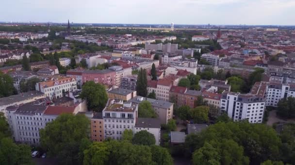 Panorama Yaz Şehri Berlin Kreuzberg Berlin Şehri Almanya Yaz Günü — Stok video