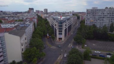 Parti İcra Komitesi Berlin, Almanya Yaz Günü 2023 Panorama İnsansız Hava Aracı 4K Sineması.