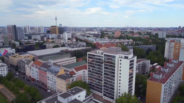Ghetto Building Mehringplatz Place City Berlin Germany Καλοκαιρινή Μέρα 2023 — Αρχείο Βίντεο