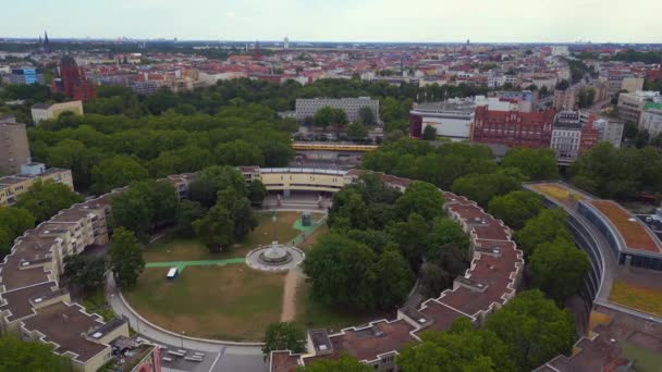 Gedung Ghetto Mehringplatz Menempatkan Kota Berlin Jerman Hari Musim Panas — Stok Video