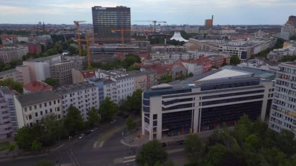 Parteivorstand Stadt Berlin Deutschland Sommertag 2023 Absteigend Drohne Cinematic — Stockvideo