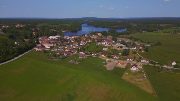 Lake Pasture Woods Summer Field Village Chlum Czech Republic 2023 — ストック動画