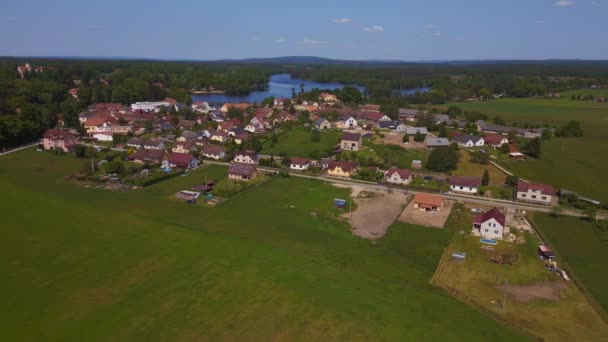 Lake Pasture Woods Summer Field Village Chlum Czech Republic 2023 — Stock Video