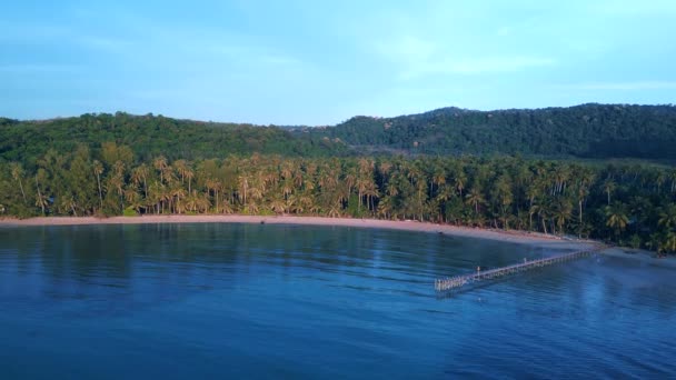 Natuurlijke Strand Baai Thailand Gouden Uur Lagune Koh Kood 2022 — Stockvideo