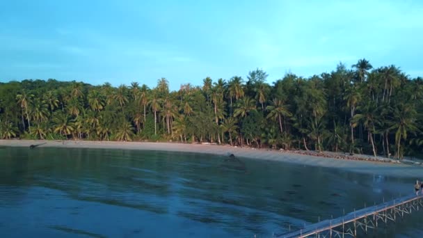 Naturalna Zatoka Plażowa Tajlandia Złota Godzina Laguna Koh Kood 2022 — Wideo stockowe