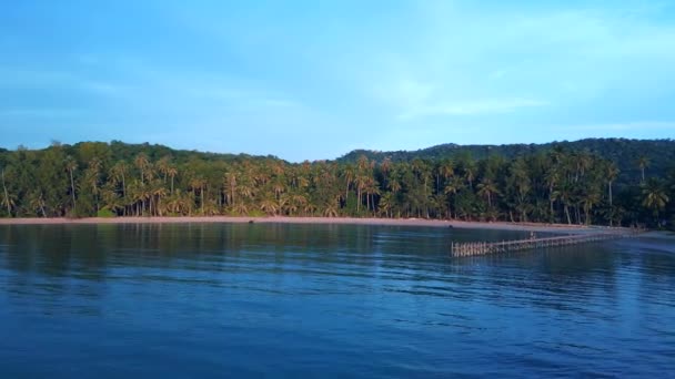 Naturalna Plaża Zatoka Tajlandia Złota Godzina Laguna Koh Kood 2022 — Wideo stockowe