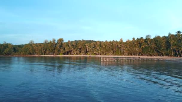 Природный Пляжный Залив Таиланд Золотой Час Лагуна Куд 2022 — стоковое видео