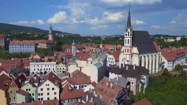 Güney Bohemya Nın Çek Bölgesi Nde Cesky Krumlov Kasabası Moldova — Stok video
