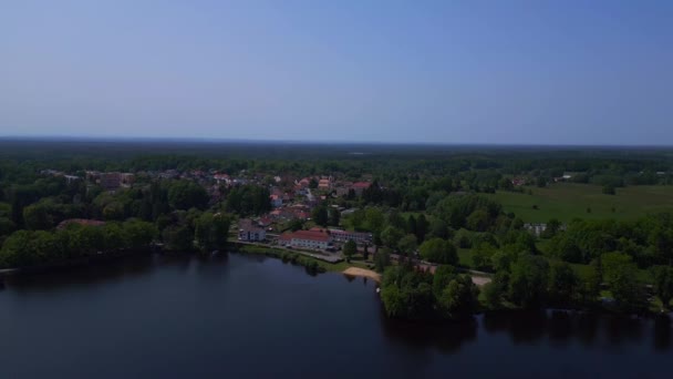 Tchéquie Village Paradisiaque Été Ville Chlum Lac Hejtman Jour Vacances — Video