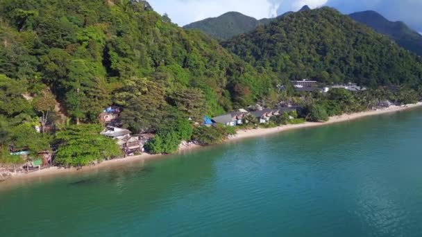 Lawina Błotna Zniszczony Zniszczony Zniszczony Beach Resort Wyspa Chang Tajlandia — Wideo stockowe