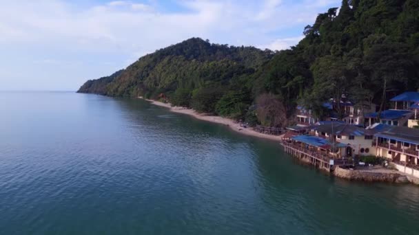 Hütten Resort Beach Bungalows Chang Hilly Island Thailand 2022 Absteigende — Stockvideo