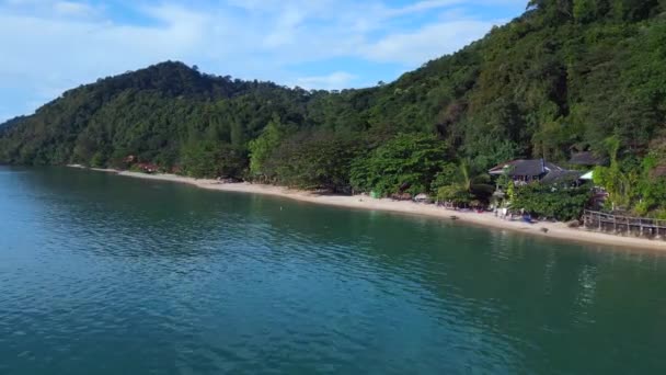 Bungalow Resort Beach Chang Hilly Island Thailandia 2022 Ampia Panoramica — Video Stock
