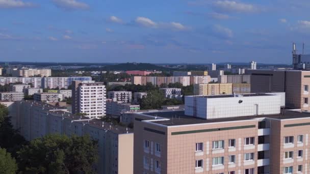 시스템 아파트 조립식 베를린 Marzahn 2023 오른쪽 항공기 영화에 슬라이딩 — 비디오