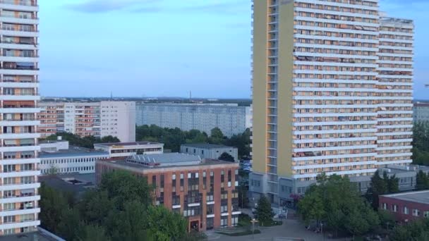 Berlín Ciudad Vivienda Marzahn Alemania Edificio Sistemas Paneles Complejo Viviendas — Vídeos de Stock