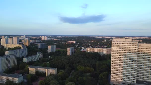 Berlin City Housing Estate Marzahn Germany Panel System Building Prefabricated — Stock Video